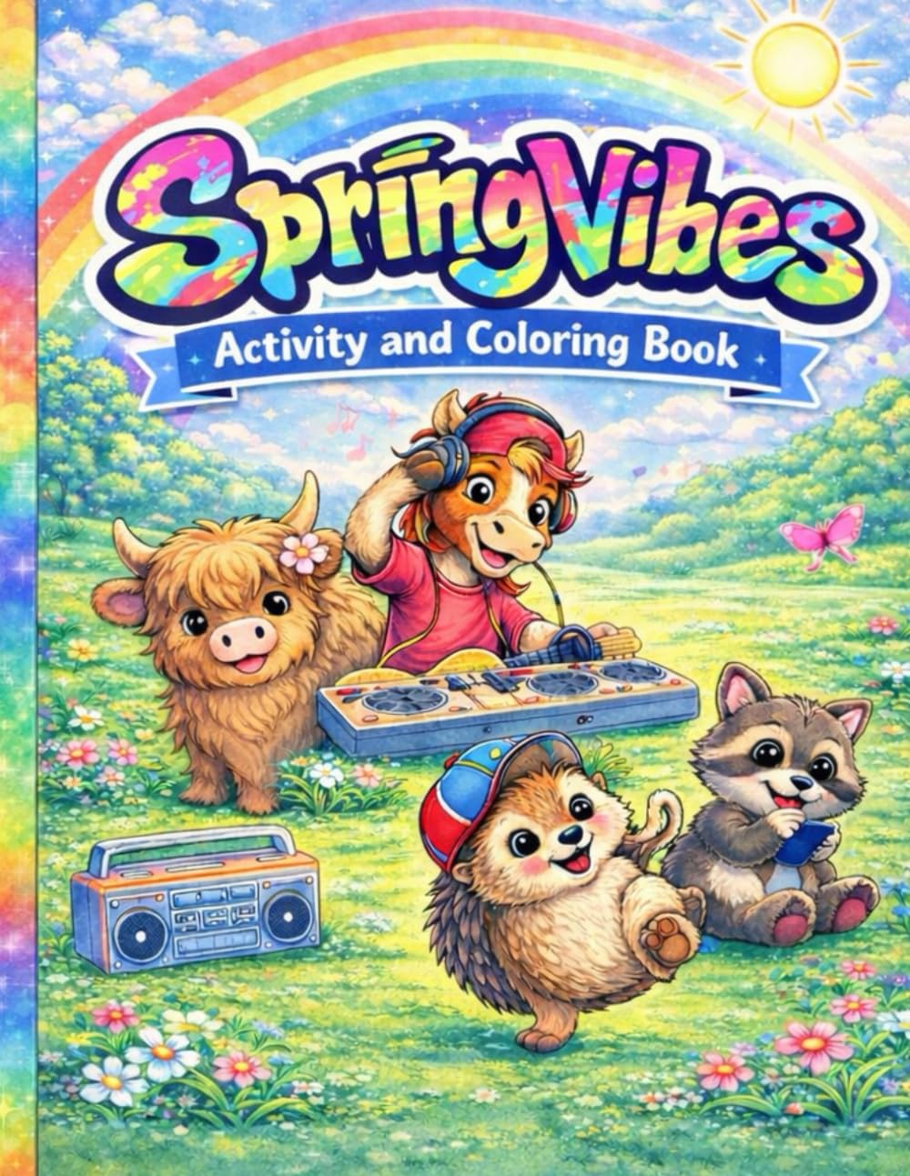 Spring Vibes: Activity and Coloring Book