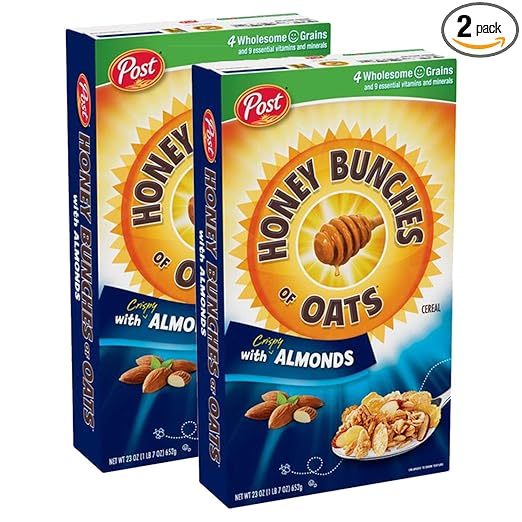 Post Honey Bunches of Oats with Crispy Almonds- 2 Pack, 2 x 411 g