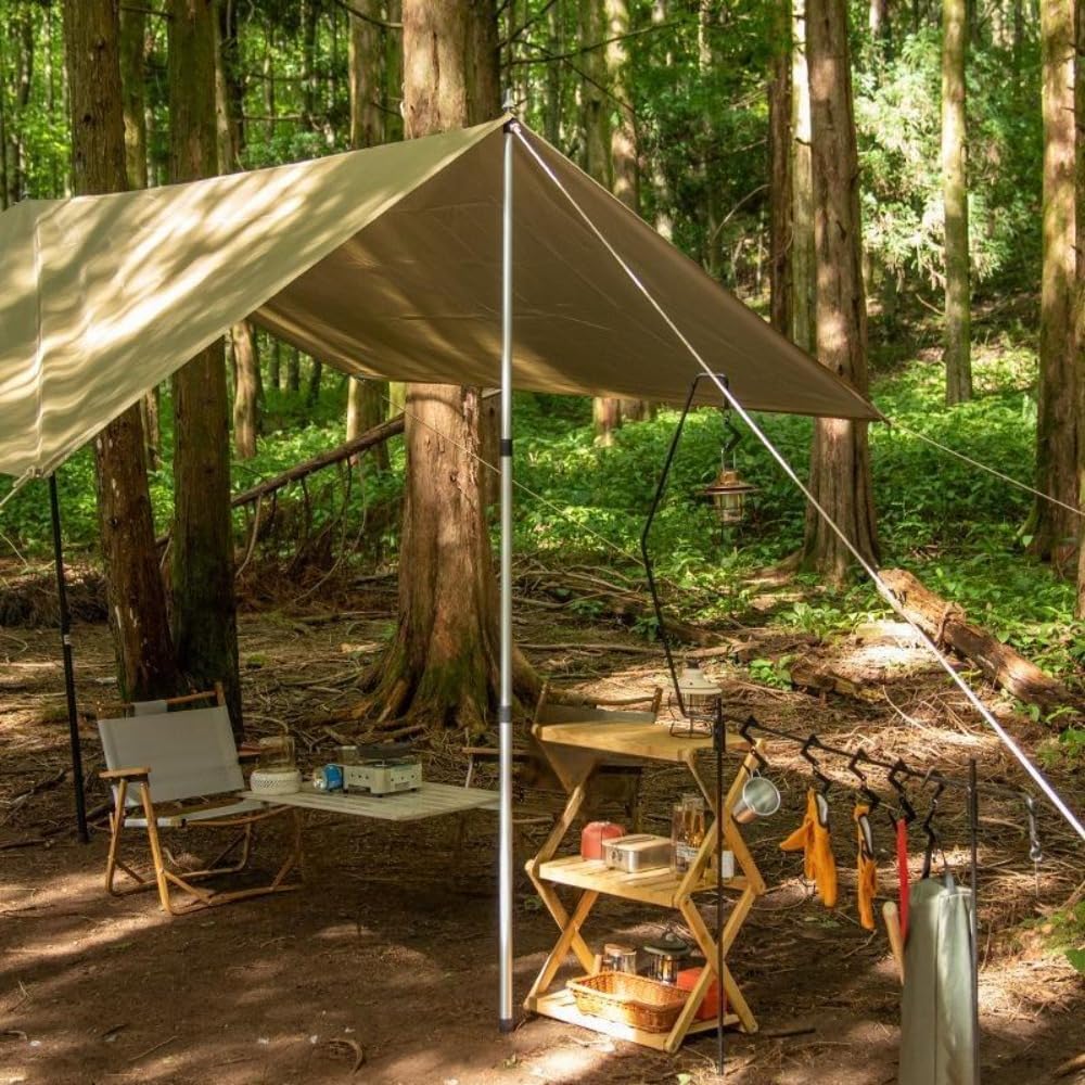 PET OFFICER伸縮式アルミテントポール直径28mm(高さ89～230cm) 3継無段階調節2本セット収納袋付き無段階調節振り