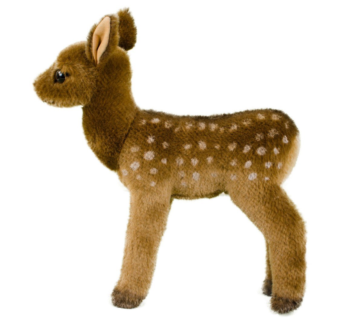 Teddys Rothenburg Kösen, sarna, 21 cm, stojąca, brązowa z białymi kropkami, pluszowa czapka