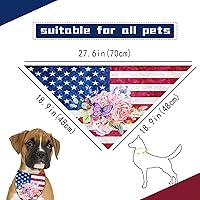 Vista 58 de Sunflower with Leaves Dog Bandana Washable Pets Scarf Triangle Adjustable Handkerchief, Double Sided Printing, Black,Sunflower (Large)