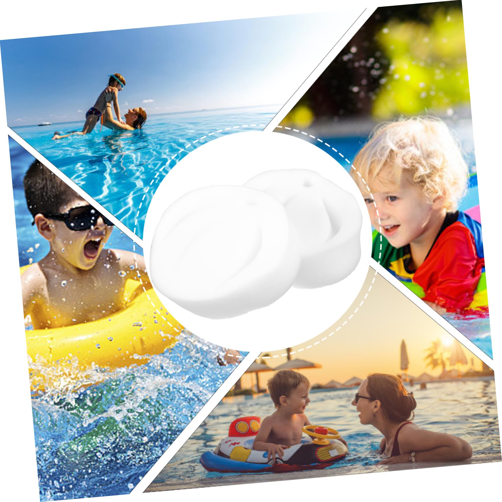 GALPADA Lot De 6 Éponges Filtrantes Absorbantes D'huile pour Piscine Et Spa Forme Lotus Éponge Dégraissante Multi-usages sans Odeur Nettoyage De l'eau