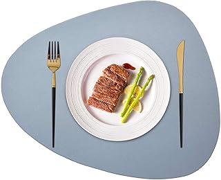 MICHETT, set di 2 tovagliette all'americana, impermeabili, resistenti all'olio, antiscivolo, resistenti al calore, in pelle, lavabili, per cucina, ristorante e hotel