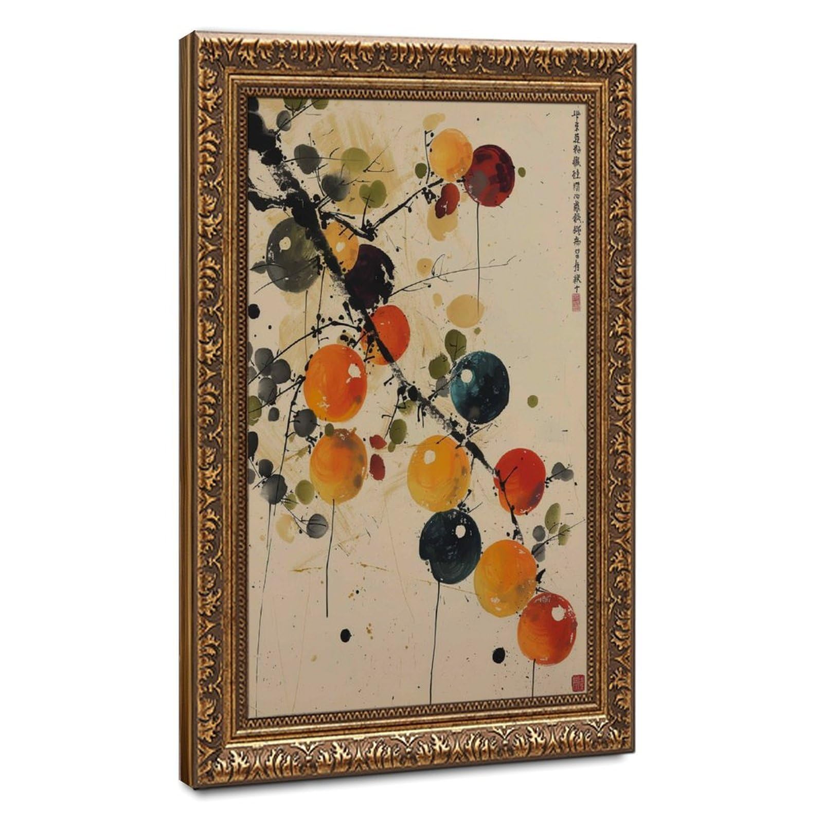 Bareronor Persimmon Canvas Poster Bedroom Decor Landscape Office Room Decor Gift 16" L X 24" W