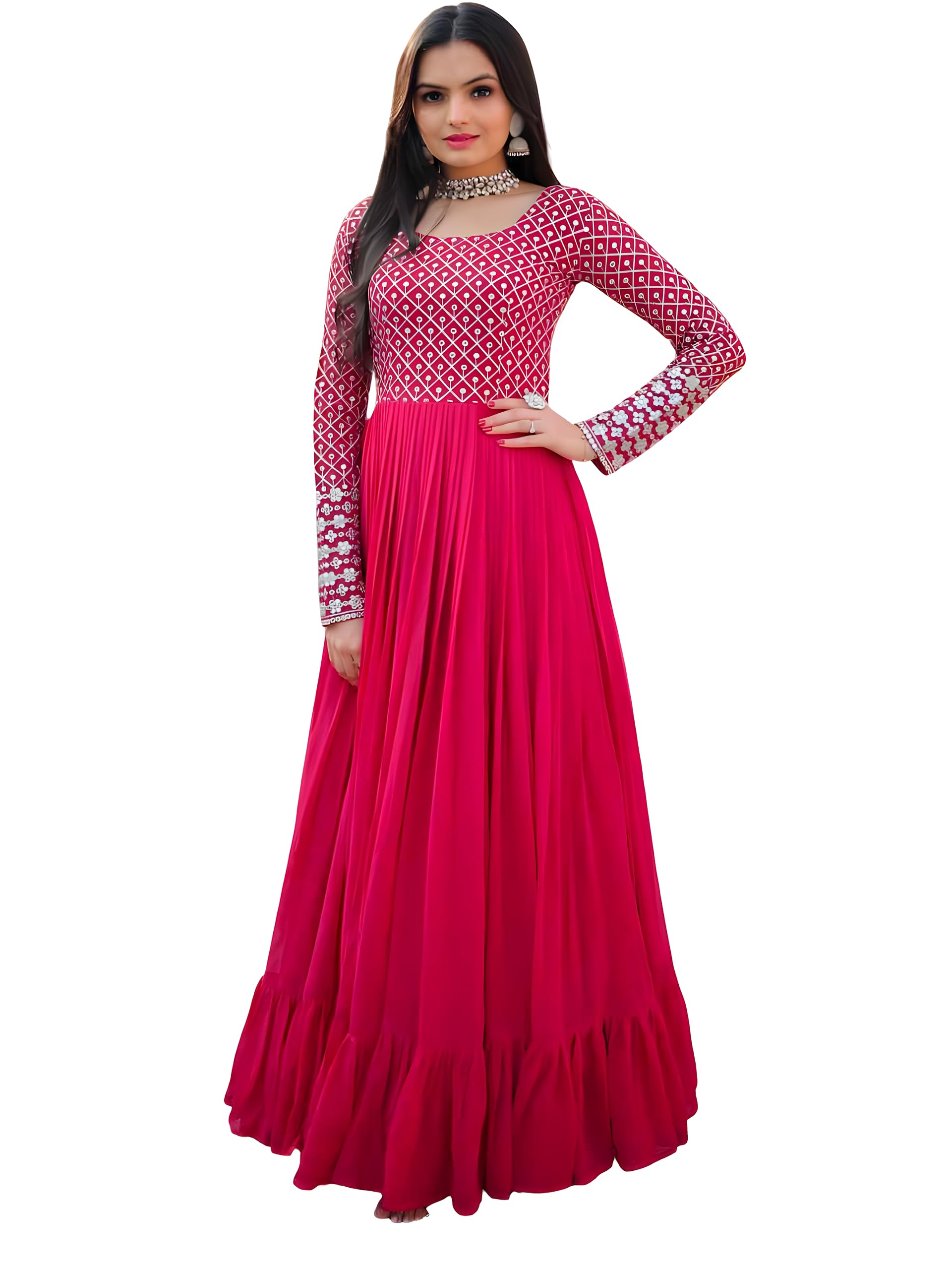 ankle length anarkali dresses Women's 2-4XL A-Line Fashion Designer Short Dresses (Plus Size) –  International Women's Clothing main image 1