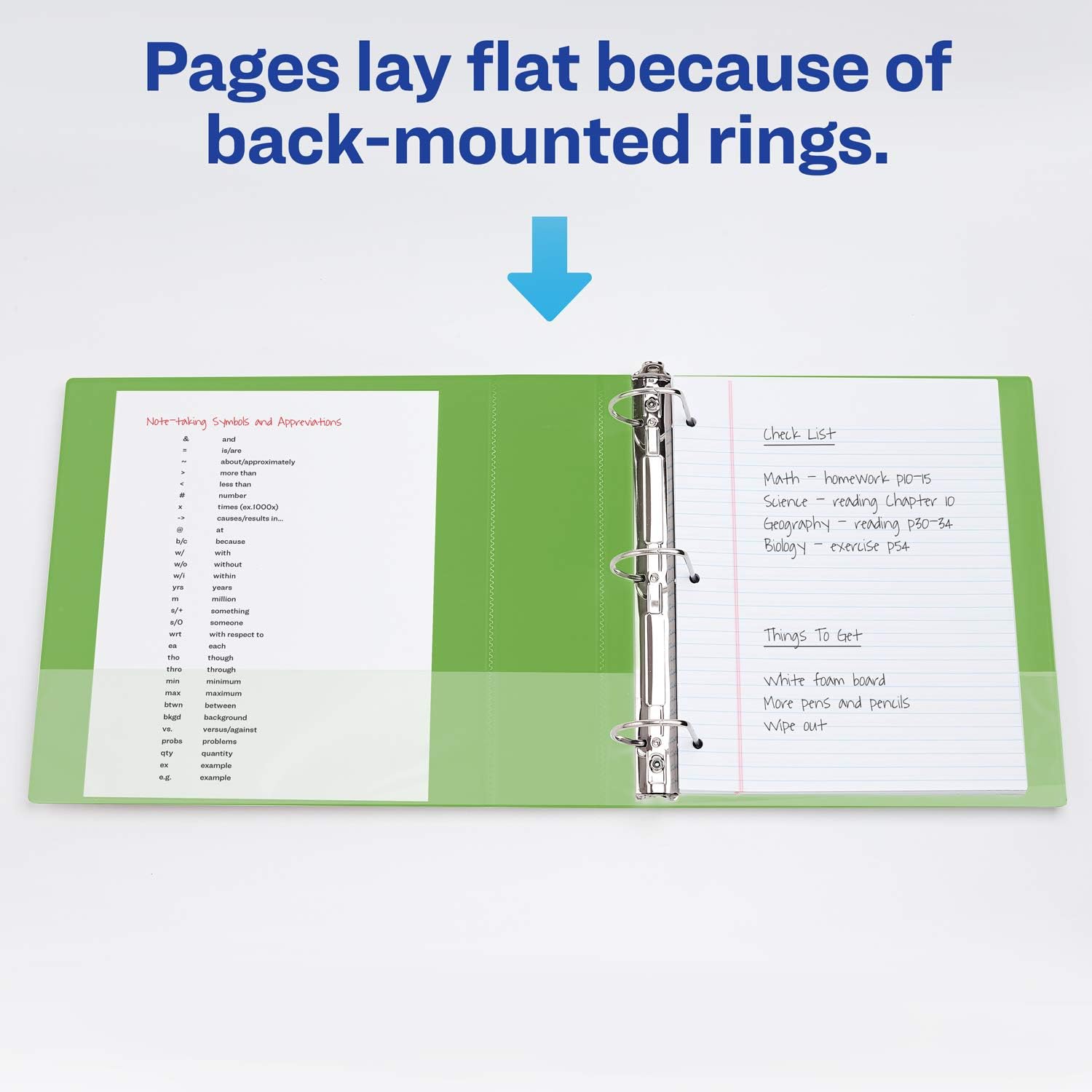 Avery Durable View 3 Ring Binder, 2 Inch Slant Rings, 4 Green Binders (17838)