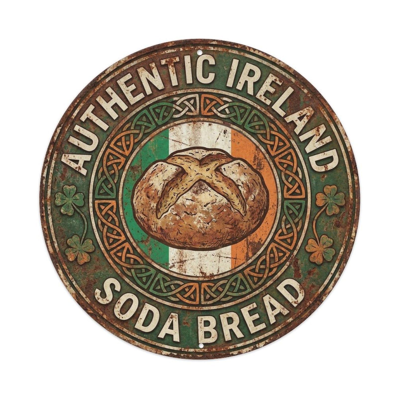 Ireland Travel Soda Bread Irish Bakery Cuisine Metal Tin Sign