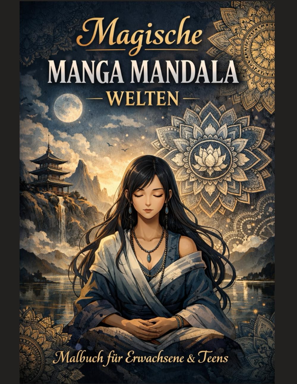 Magische Manga Mandala Welten: Malbuch für Erwachsene und Teens: Unterstützt die Kreativität, Entspannung und innere Ruhe