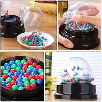 Electric Shake Lucky Ball Machine Mini Lottery Machine Portable Bingo Machine with Balls Fortunate Number Picker Lotto Ball Machine