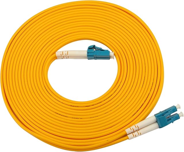 Jopto LC to LC Fibre Patch Cable 5m/ 500cm OS1/OS2 Leads Single Mode Duplex 9/125 Fiber Optic Cable (LSZH) for 10Gb/Gigabit SFP Transceiver - 5m (LSZH) 9/125um Pigtail Singlemode Lead Series