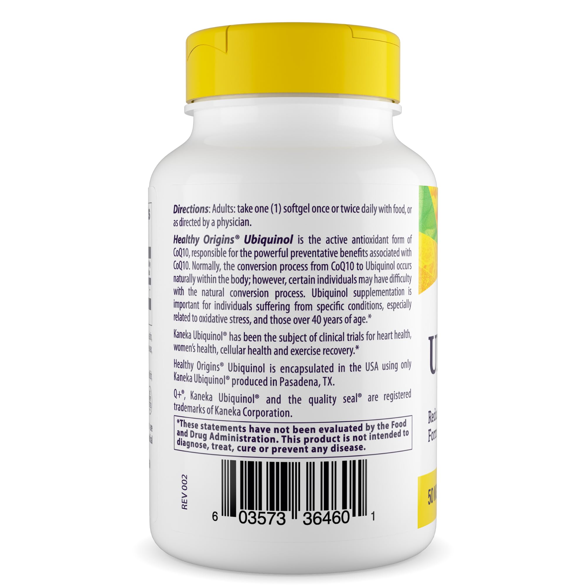 Healthy Origins Ubiquinol CoQ10 50 mg, 60 Softgels — Amazon image 3