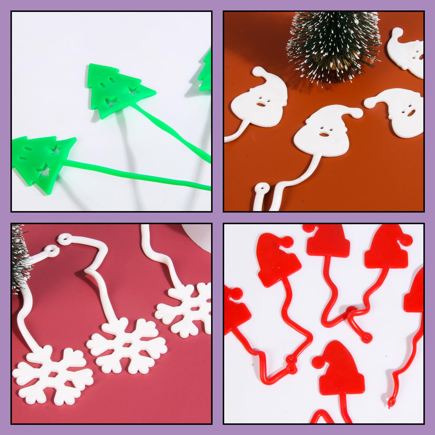 RmKbe Christmas Sticky Hands Party Favors Christmas Sticky Hands Toys Stretchy Sticky Toys Sticky Hands Party Favors for Kids (48) - Image 3