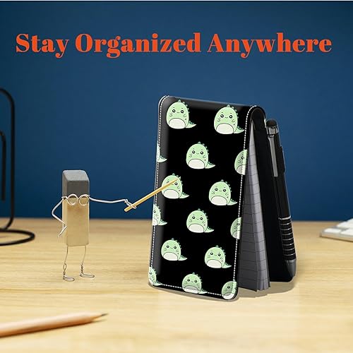 Miniatura 3 de Juego de 4 soportes para bloc de notas de tamaño de bolsillo, de piel sintética, mini bloc de notas con 2 bloc de notas pequeños y lápiz capacitivo