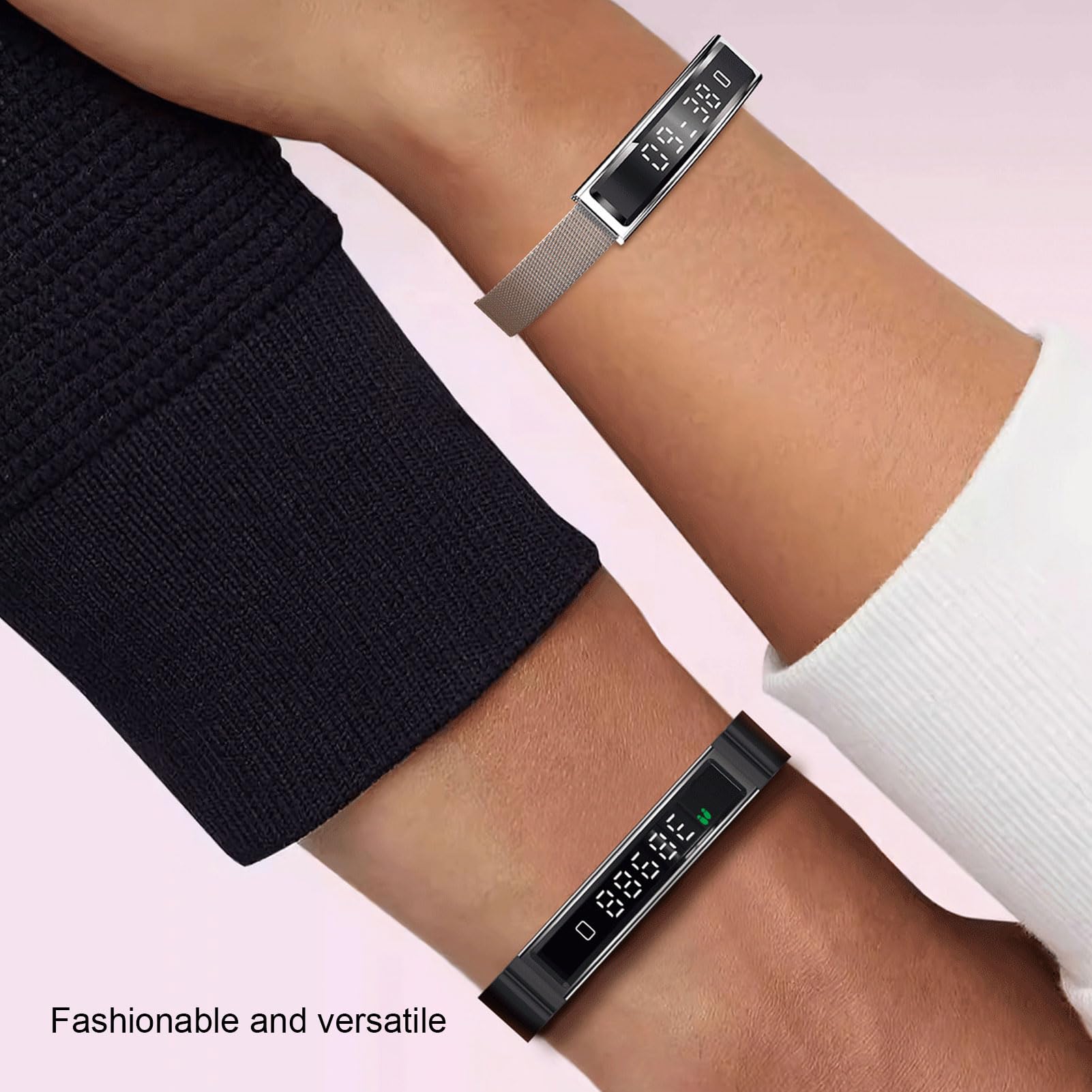 Dpofirs Braccialetto Smart Sanitario, Bracciale Intelligente Indossabile e Tracker Fitness per modalità Multi Sport, Braccialetto Sanitario per Donne Donne