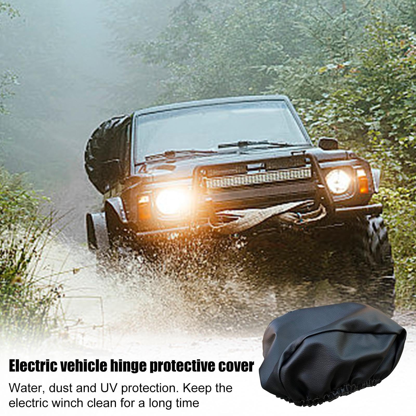 Accessoire de treuil électrique | Accessoire de protection pour treuil | Housses de treuil de voiture Housses de treuil électrique Protection étanche à l'eau Protection de treuil Anti-poussière
