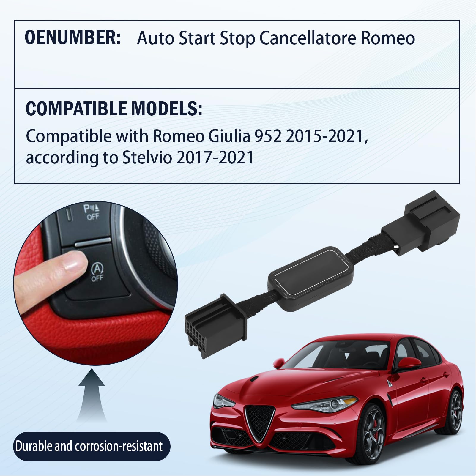 Auto Éliminateur Automatique Start-Stop pour Alfa R Giulia 952 pour Stelvio 2017-2021