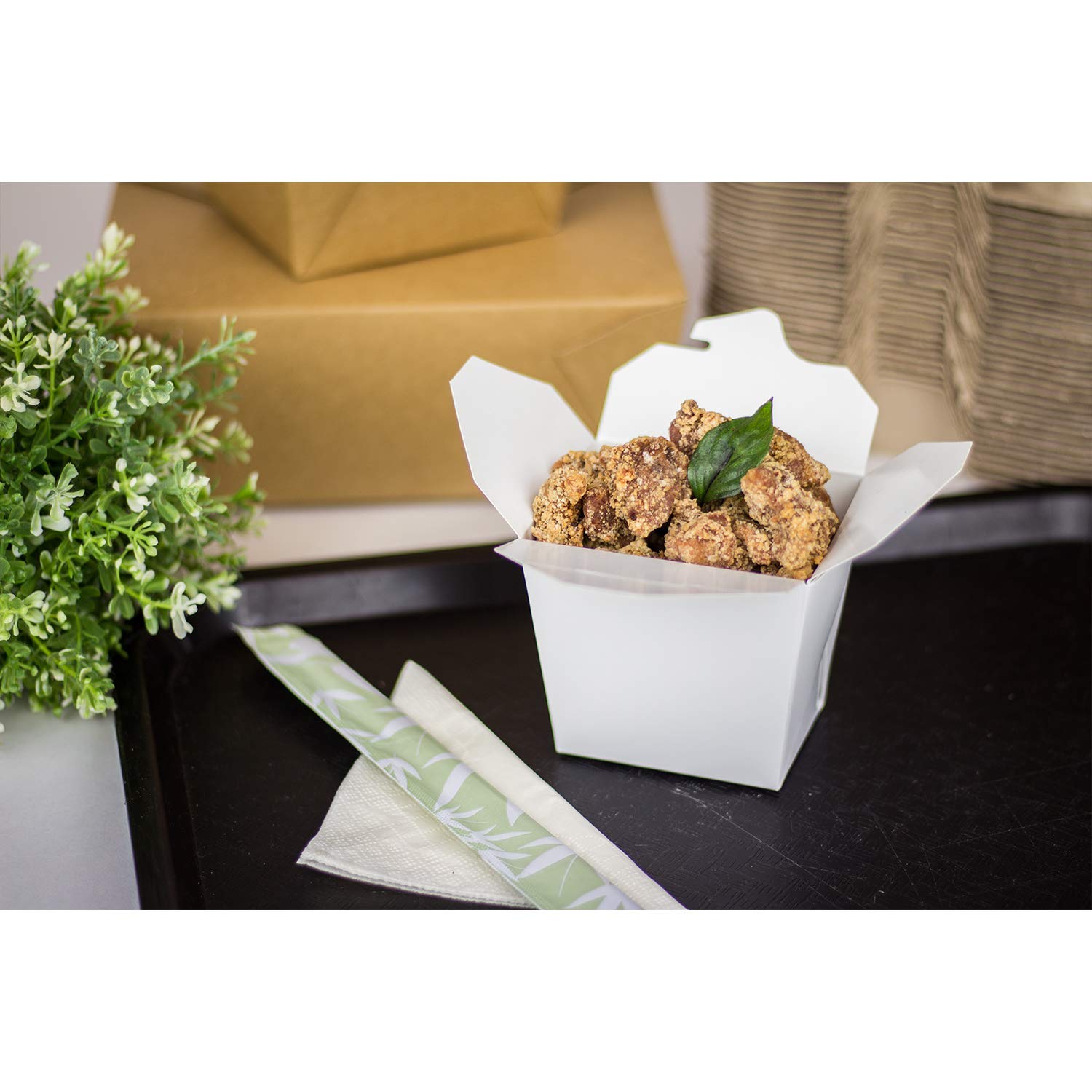 Karat FP-FP16W 16 oz. Paper Take-Out Container - White (Case of 450)