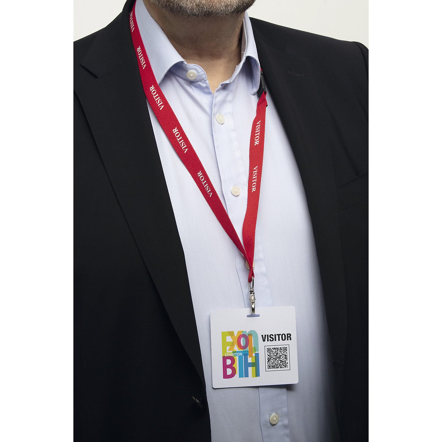 Durable Portanome Per Visitatori - 100 Pezzi 97x86 Mm, Foro EURO, Stampabile, Bianco