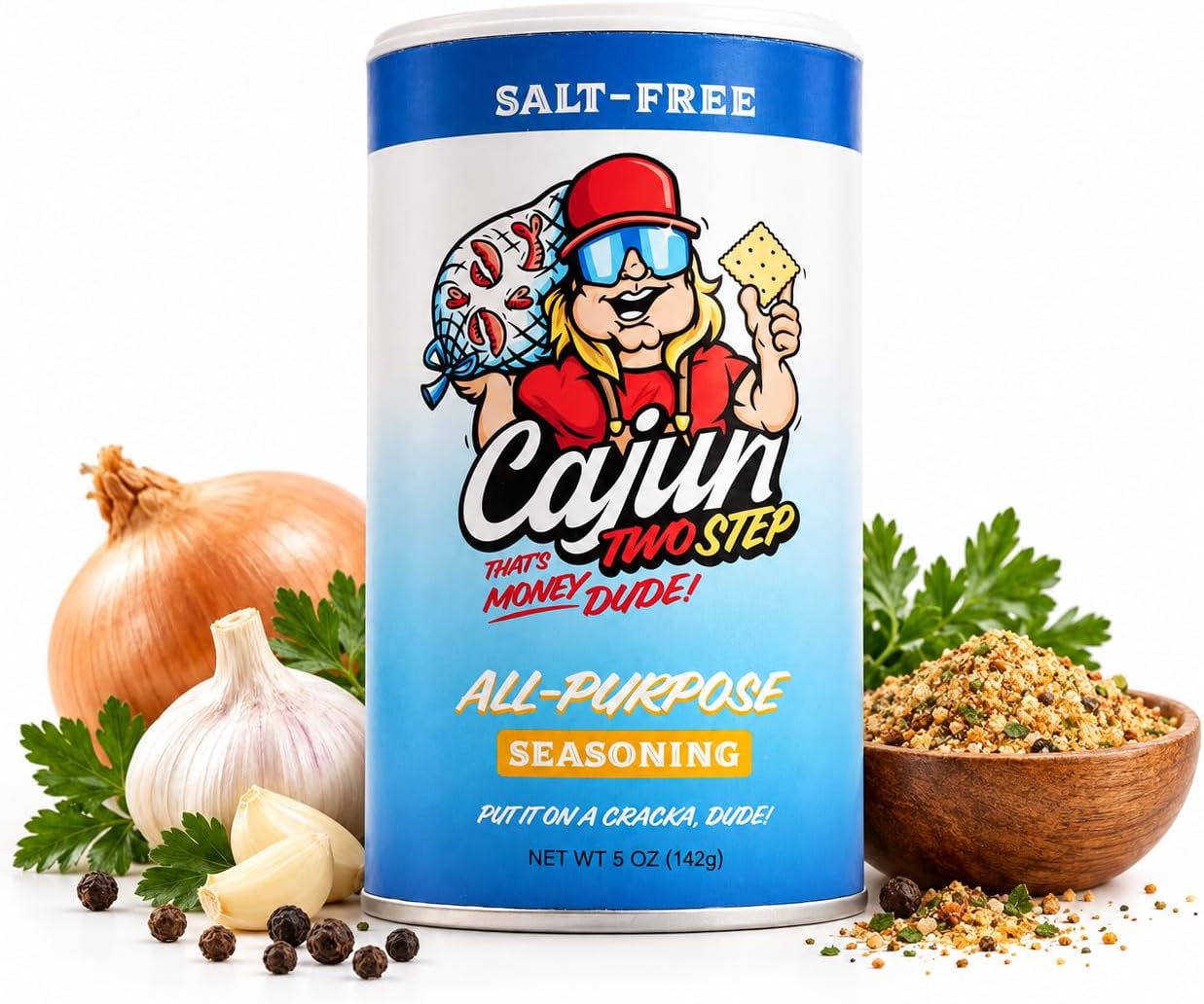 Cajun Two Step Salt-Free Seasoning | All-Purpose Cajun Spice | 5 oz