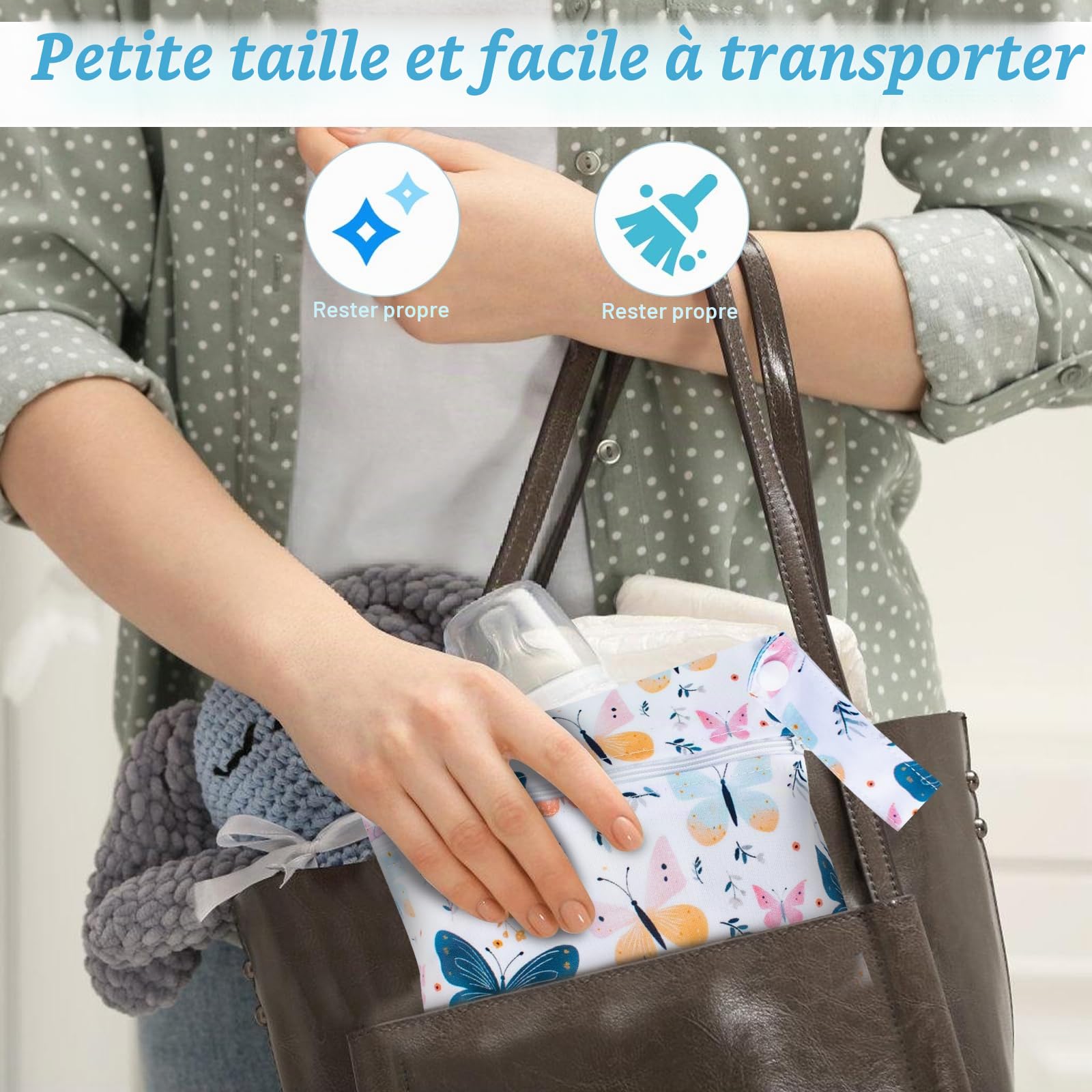 Pipi Tipi - Lot de 12 couche pour bébé garçon - Couleur unie - 12 pièces - Avec 1 sac à couche - Forte absorption d'eau - Restez au sec - Plus de confort lors du changement