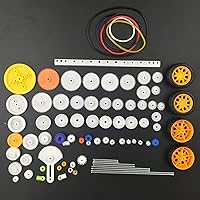 Vista 3 de EUDAX Kit de paquete de engranajes de plástico de 82 piezas – Juego de accesorios surtidos de engranajes de bricolaje para juguete, motor, coche