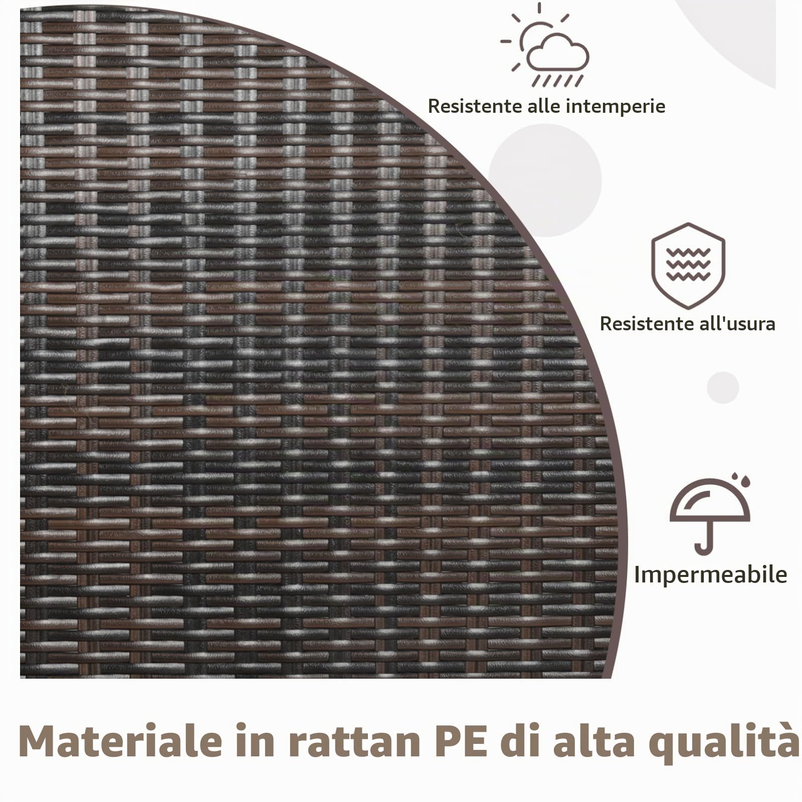 LIFEZEAL Altalena Sospeso con 2 Posti da Giardino, Dondolo Doppia in Rattan PE con Corde da Patio, Altalena per 2 Persone da Esterno con Schienale Curvo e Braccioli in Legno, Capacità di Carico 360 kg