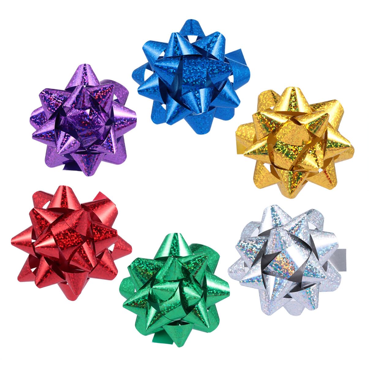 iplusmile 100 Pcs Large Pull Bows, Pull Flower Ribbon Bows Valentines Day Pull Bows Gift Wrap Bows Party Pull Flower 7x8cm