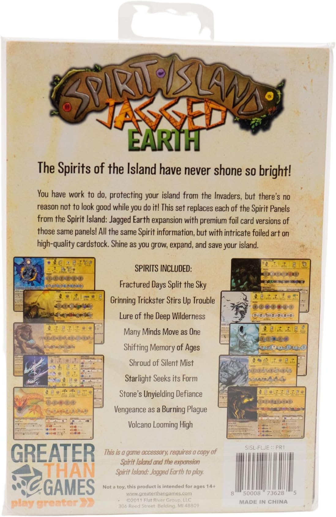 Spirit Island: Jagged Earth - Foil Panels | Cooperative Strategy Board Game Accessory | Premium Component Upgrade