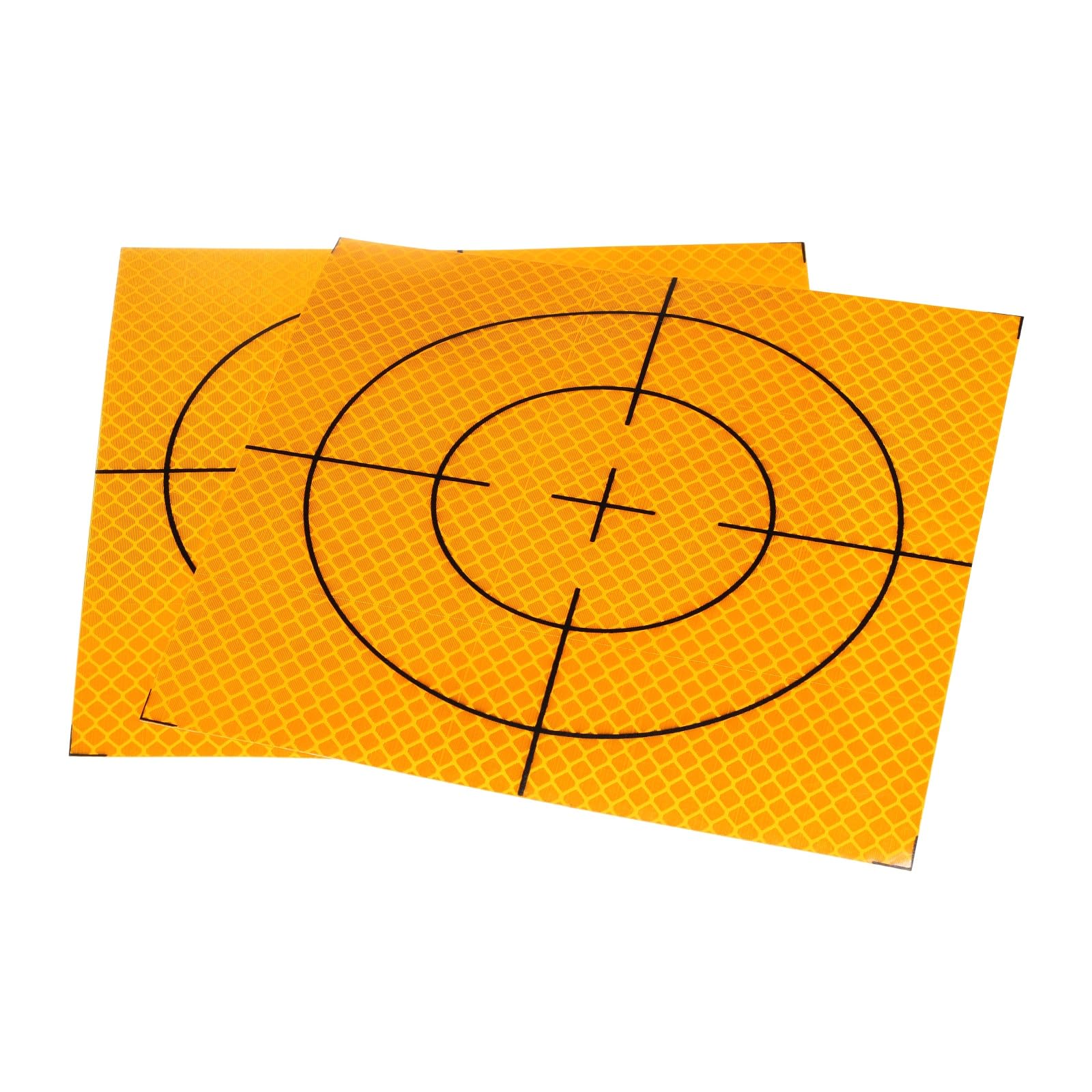 sourcing map 2pcs Survey Reflector Sheets 150mm x 150mm Self-Adhesive Surveying Target Mark Sticker Total Station Reflective Sheet Tape for Ship Inspection Tunnel Measure, Yellow — image 1