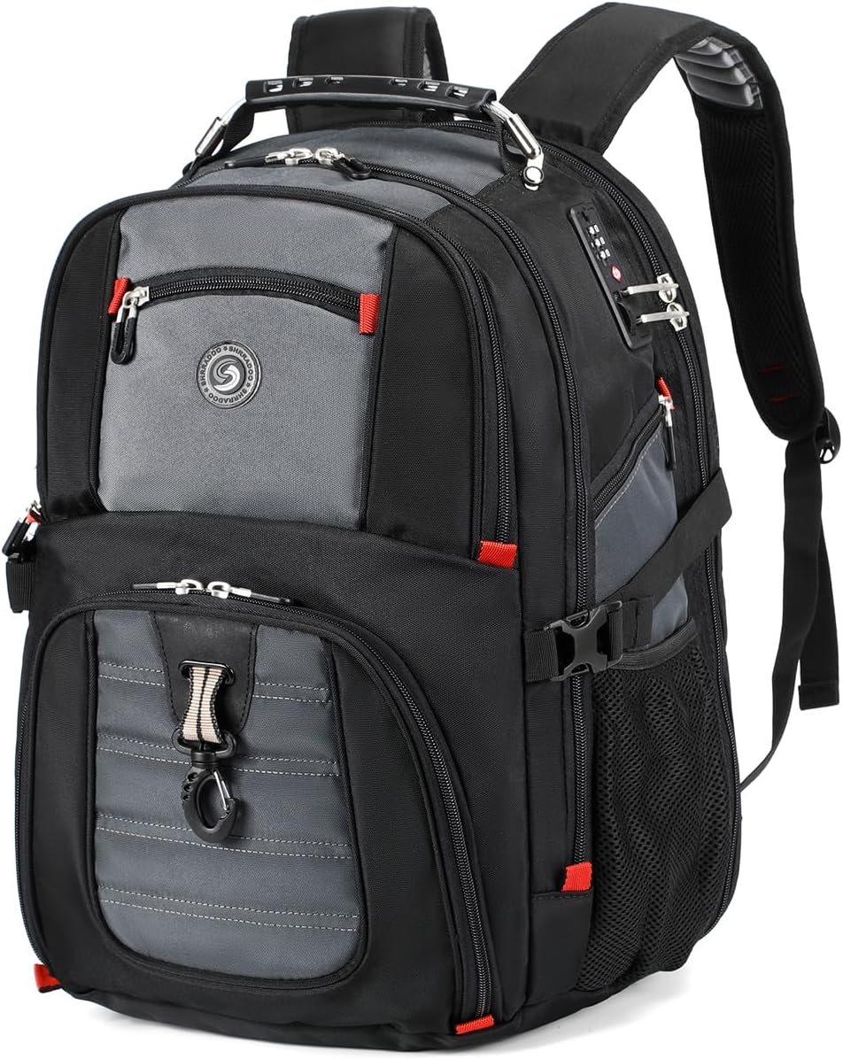 Extra Large 50L Travel Laptop Backpack with USB Charging Port Fit 17 Inch Laptops for Men Women