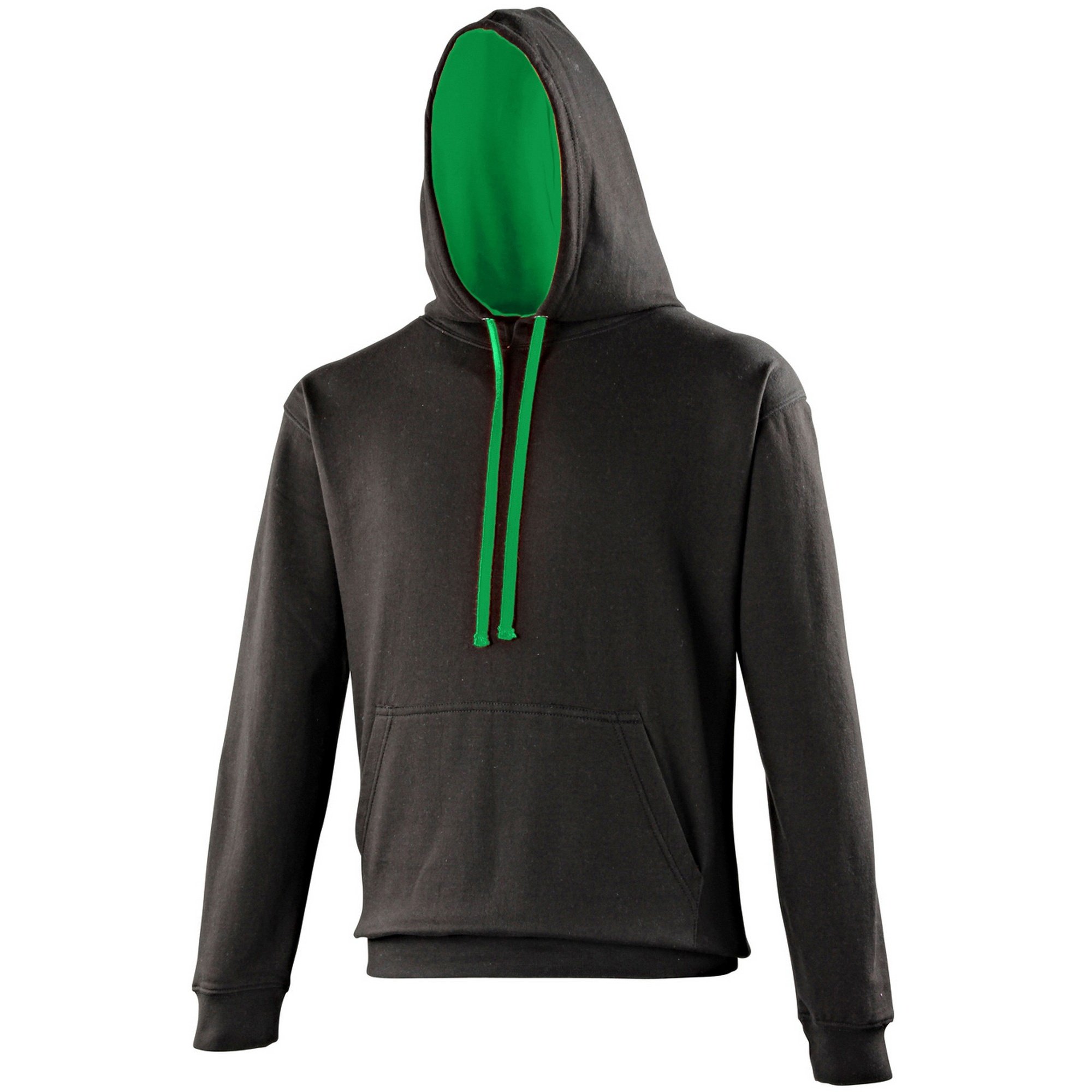 Just Hoods Unisex Noir Hooded Sweatshirt Varsity