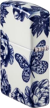 Zippo Lighter: Skull and Flowers, Glow-in-The-Dark - 540 Color 46037