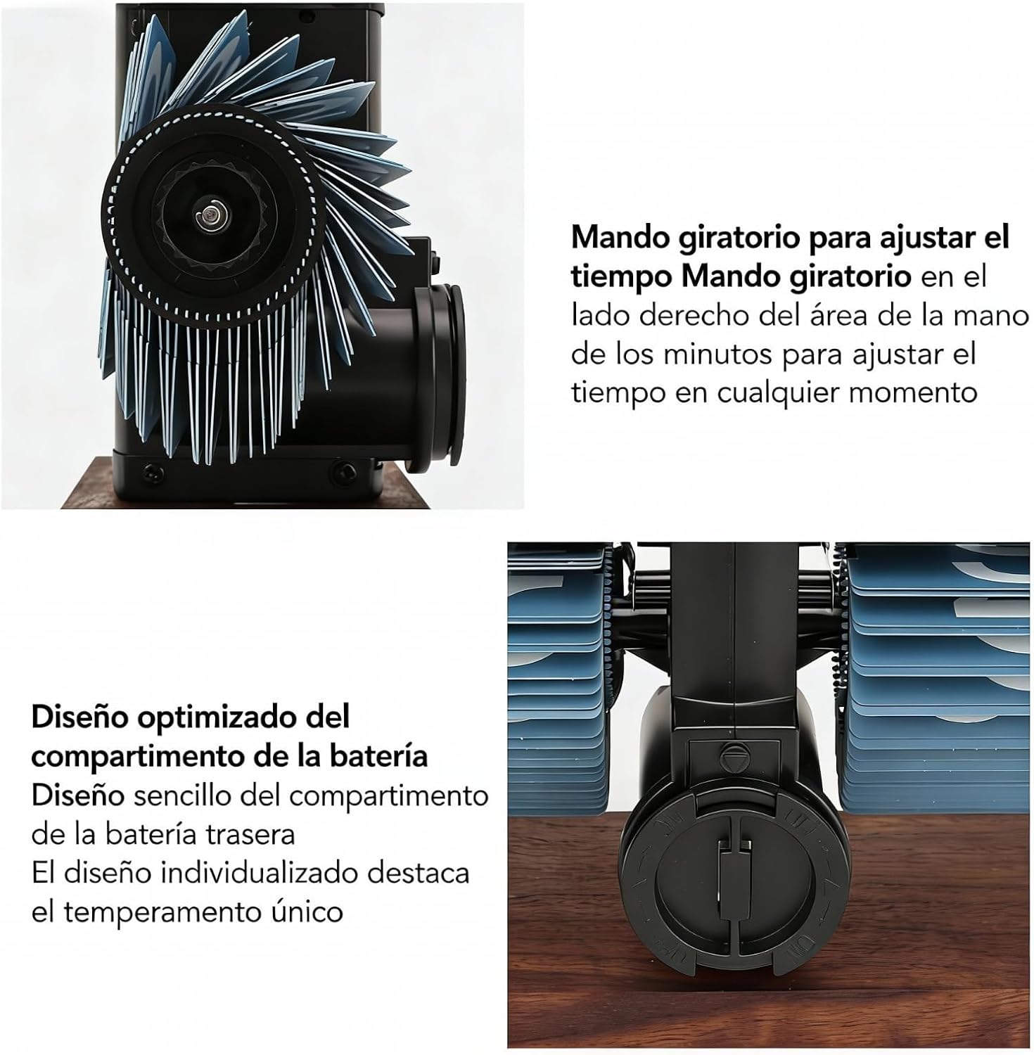 Yosoo Health Gear Digital Flip Down Clock, Automatic Page Turning Clock Battery Operated Mechanical Desk Clock Creative Desk Decor for Home Room Office (Blue)