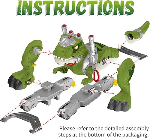 Vista 9 de Coches de juguete de dinosaurio para niños, juguetes eléctricos con música, luz y humo, regalo para niños de 3 a 5 años, scooter para niños