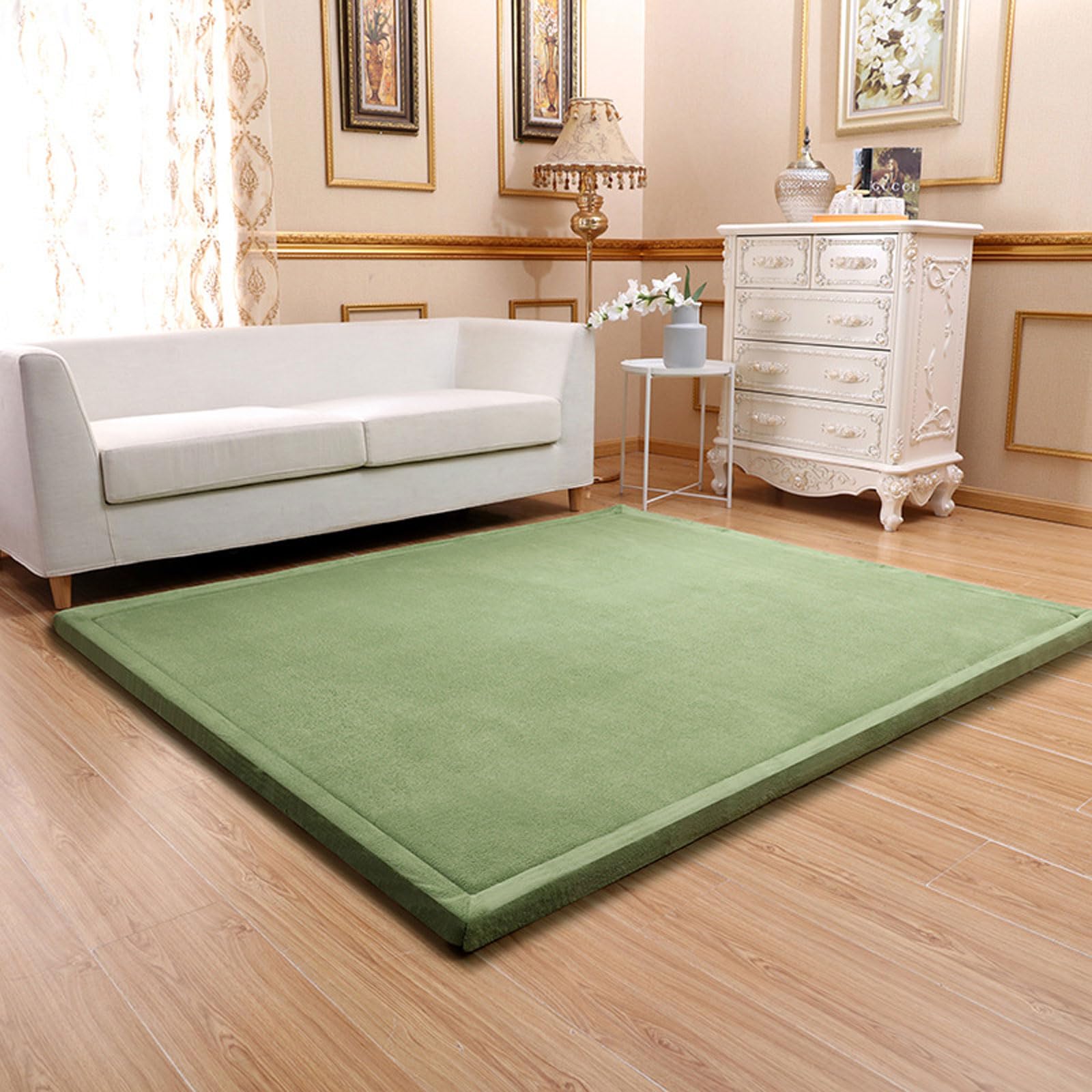TYYUETY Tatami Mat - Memory Foam Padded Rug for Living Room, Bedroom, Playroom, Nursery - Large, Kids & Childrens Rug