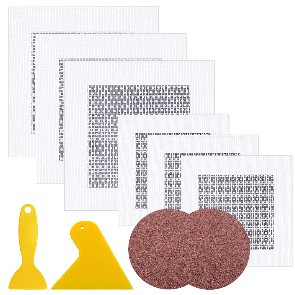 DanziX Wall Patch Repair, 6 Pcs Self-Adhesive Drywall Hole Patch, Drywall Repair Kit for Drywall Plasterboard