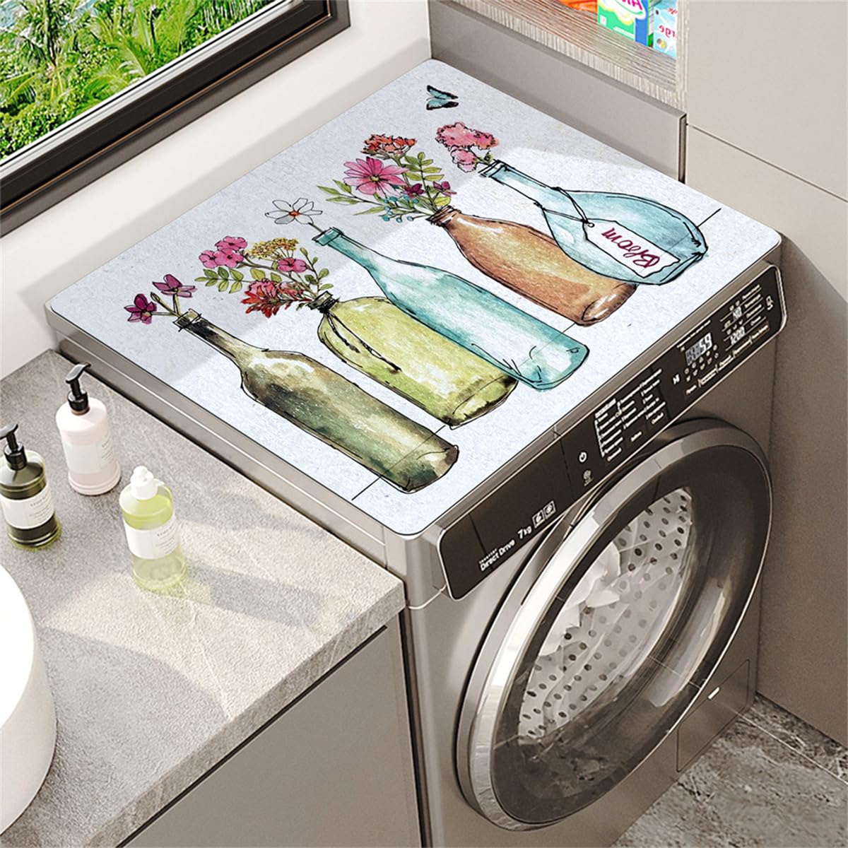 Tapis Antidérapant Anti-Vibration Dessus Machine à Laver 60×60 Cm – Gris Protection & Silence