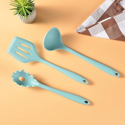 Miniatura 5 de P&P CHEF - Juego de 11 utensilios de cocina resistentes al calor, utensilios de cocina antiadherentes, espátula, servidor de pasta, cucharón