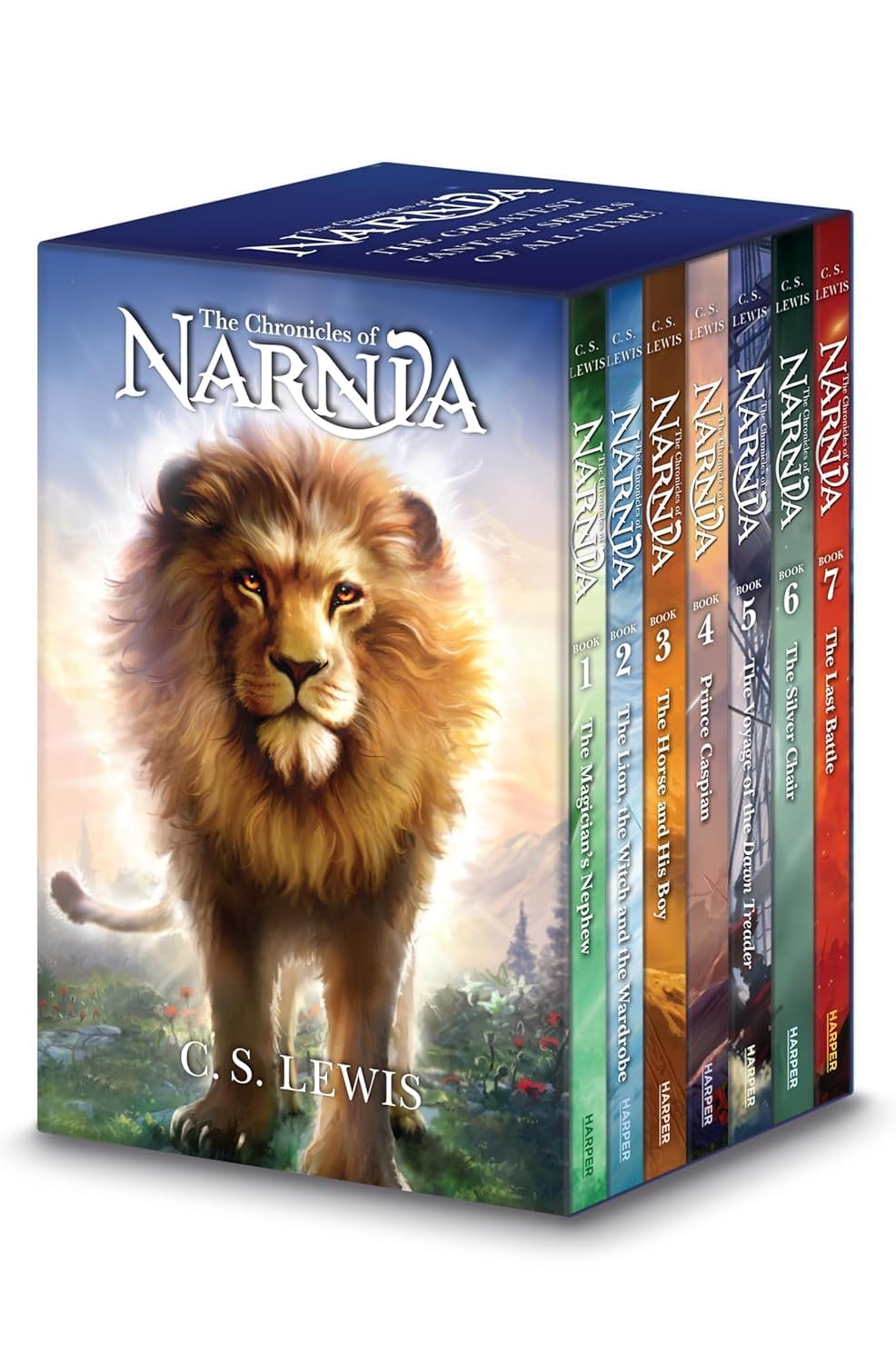 The Chronicles of Narnia 7-Book Box Set + Trivia Book Includes The Magician's Nephew,The Lion the Witch and the Wardrobe, The Horse and His Boy,Prince Caspian, The Voyage of the Dawn Treader ,The Silver Chair, The Last Battle, +Trivia Book +Bookmark