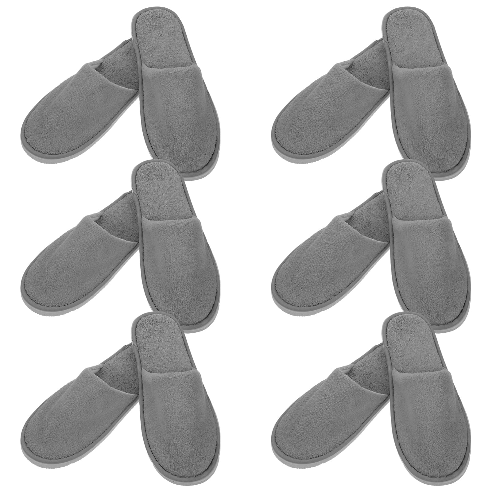 Artibetter 6 Paia di Pantofole Usa E Getta Antiscivolo Pantofole Spa Usa E Getta Pantofole da Casa Usa E Getta Pantofole in Pile Corallo Punta Chiusa per Hotel Casa Uso Degli Ospiti