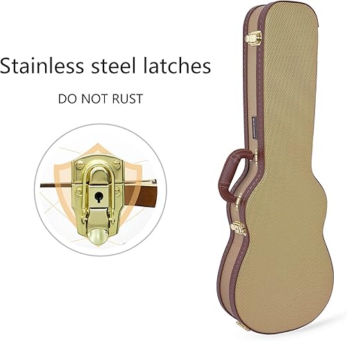 Miniatura 9 de Crossrock Estuche de madera rígida para ukelele tenor, tweed de vinilo (CRW620TUTW)