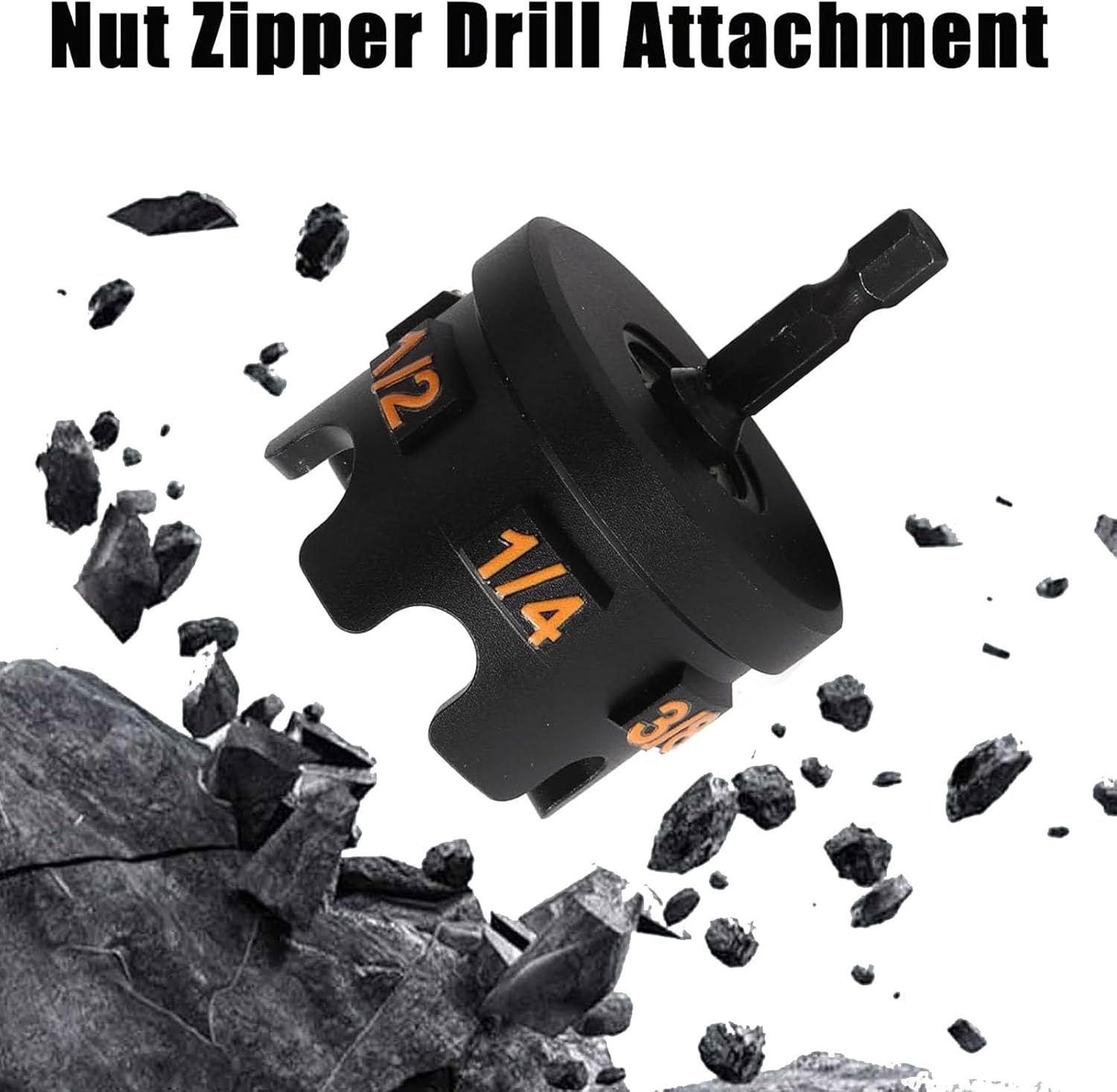 Nut Spinning Drill Attachment for 1/4", 3/8", 1/2" Threaded Rods – Hex-Shank Nut Driver Extractor for Conduit Racks & Strut Systems – Fast Nut & Bolt Removal Tool - Image 5