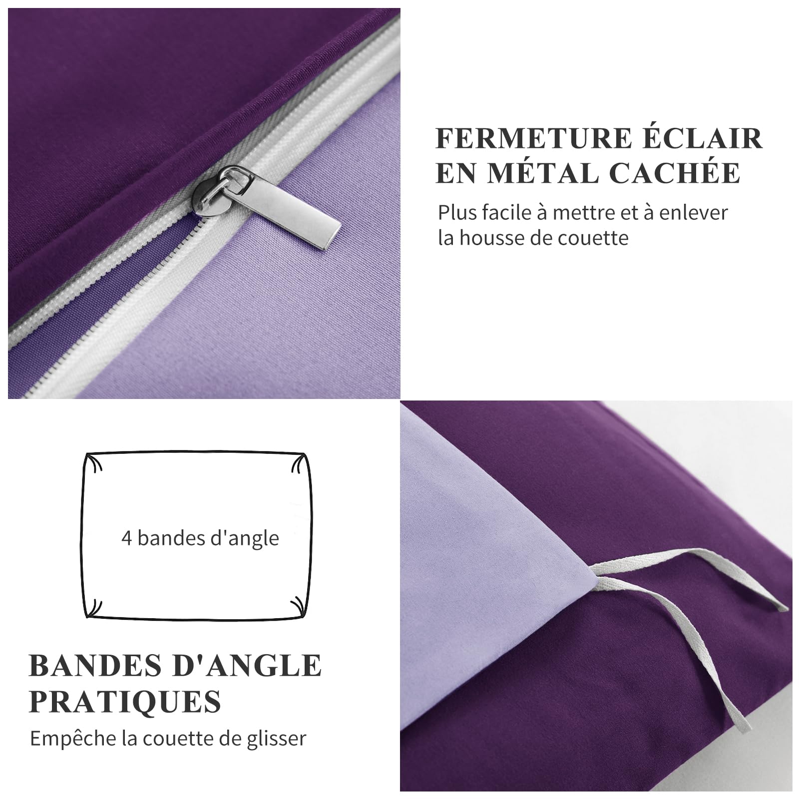 Aisbo Funda Nórdica 220x240 Reversible Violeta