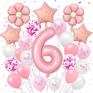 6. Verjaardagsdecoratie meisje vlinder ballonnen verjaardag decoratie