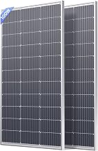 200W Solar Panel, 2Pcs 12V 100 Watt Solar Panel with High-Output Design, High Efficiency Monocrystalline PV Module,Ideal for RV, Van,Camping, Marine, Rooftop,Home, Farm, Off-Grid (2PCS)