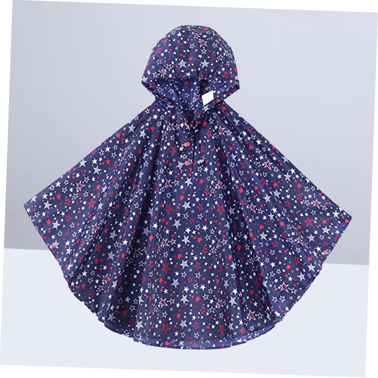 2piezas Chubasquero Infantil Poncho Capucha Diseño De Estrellas Azul Para Caminatas y Escolar