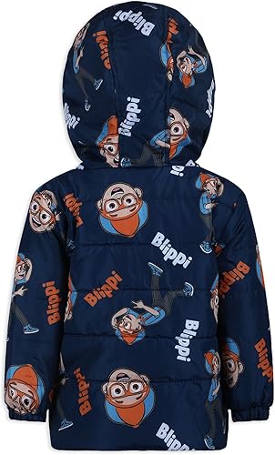 Miniatura 3 de Blippi Chaqueta acolchada para niños pequeños y pequeños, color azul marino