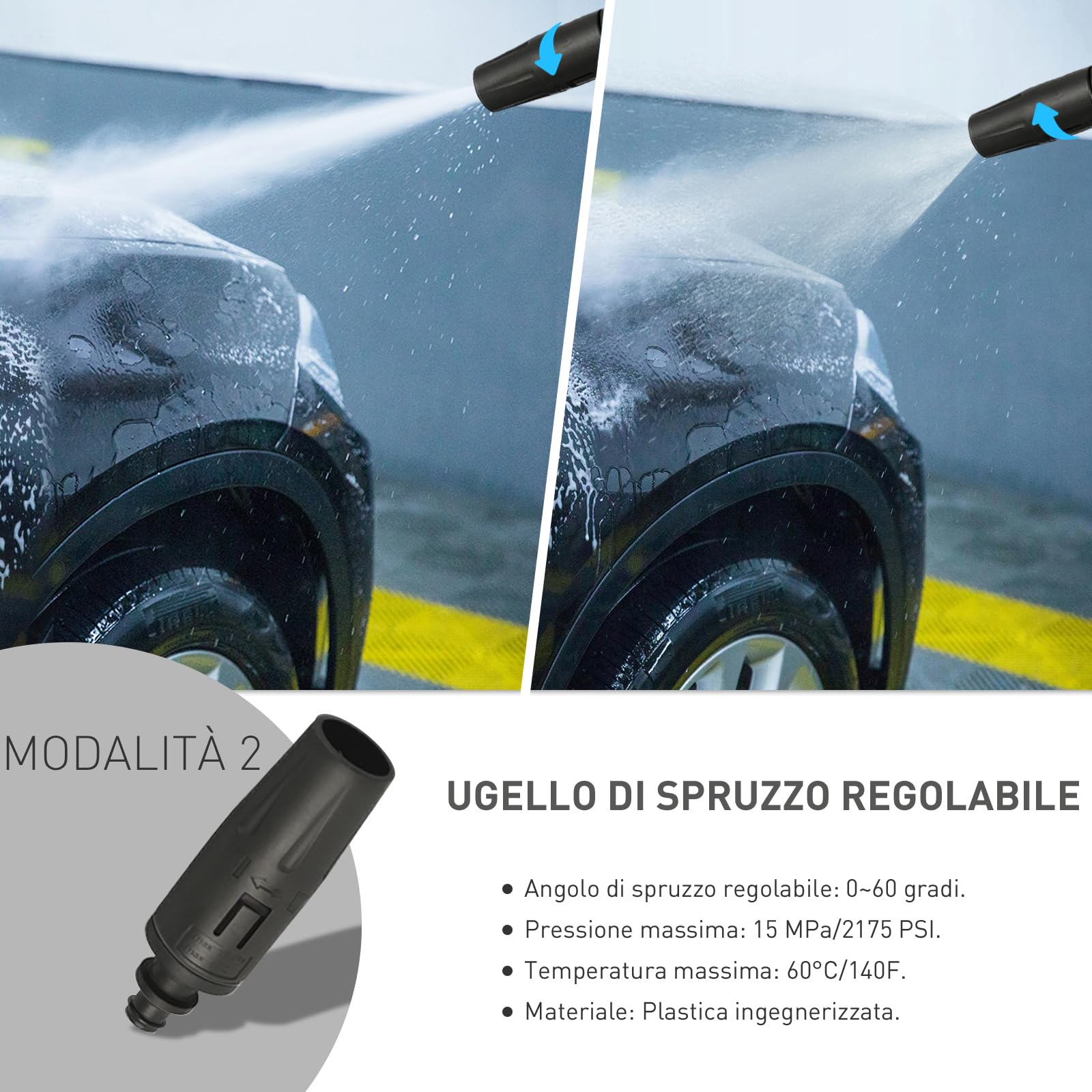 Lancia ad Alta Pressione per Kärcher K2 K3 K4 K5 K6 K7, LeapBeast Regolabile Tubo a Getto Ugello a Spruzzo Kit di Ricambio per Lancia per Idropulitrice con Ugello, Accessori per la Pulizia di Auto