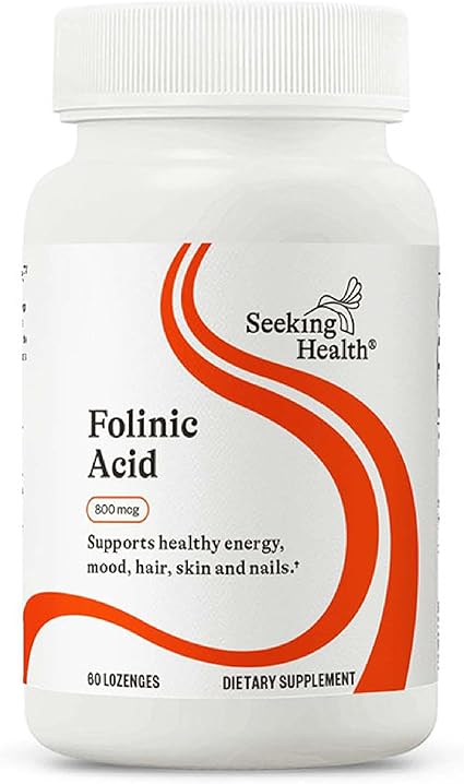 Seeking Health Folinic Acid, 1360 mcg DFE Folinic Acid to Support Homocysteine Levels, Methylation, Cognitive Function, and Energy, Vegan and Vegetarian (60 lozenges)* Seeking Health Folinic Acid, 1360 mcg DFE Folinic Acid to Support Homocysteine Levels, Methylation, Cognitive Function, and Energy, Vegan and Vegetarian (60 lozenges)*