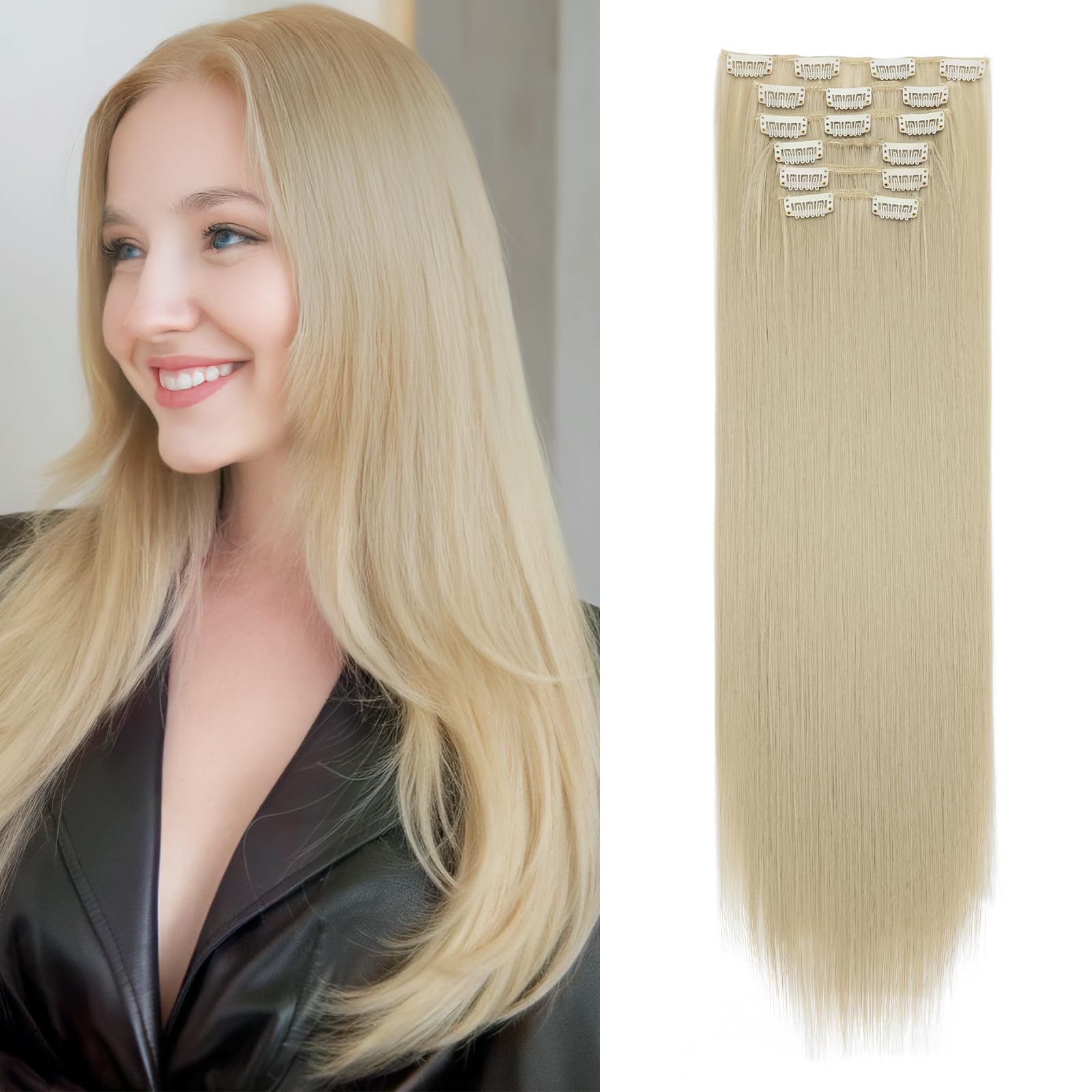 SEGOHAIR Hair Extensions Clip in Synthetic Fiber